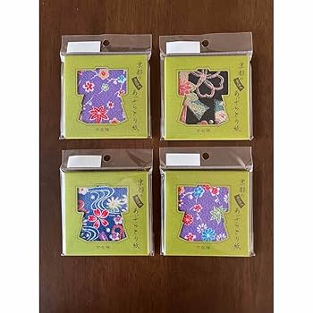 あぶらとり紙のみ　大正時代　あぶらとり紙　骨董品　アンティーク Amazon.co.jp: 金箔入あぶらとり紙 京友禅端裂入り（4ケ組